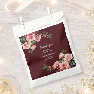 Sacolinha Rosas vermelhas e rosadas escuras e sombrias para