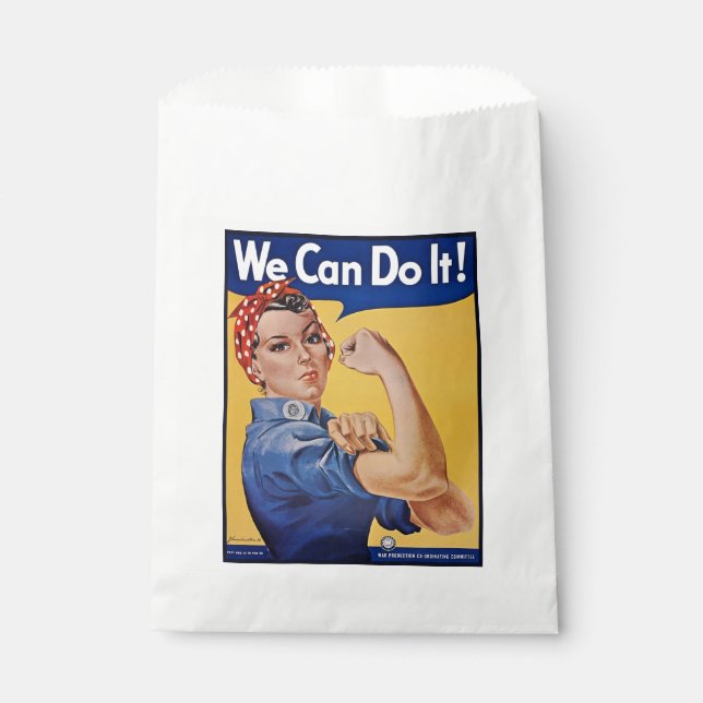 Sacolinha Rosie the Riveter: Forte Empoderamento feminino (Frente)
