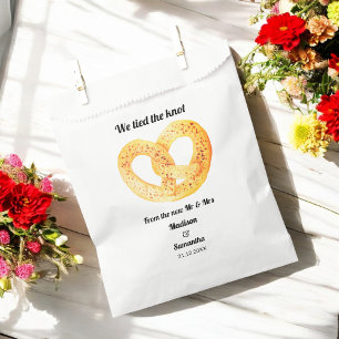 Sacolinha Rosquinha de Casamento do Coração Pretzel 