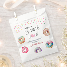 Sacolinha Rosquinha doce, uma festa cor-de-rosa primeiro ani