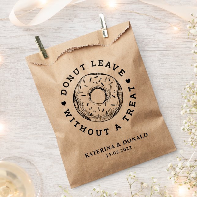 Sacolinha Rosquinha Rustic Wedding Favor Bag (Cortado)