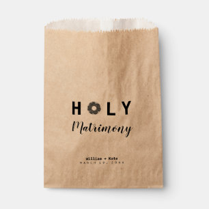 Sacolinha Rosquinha Santa Matrimony Casamento Favor Bag