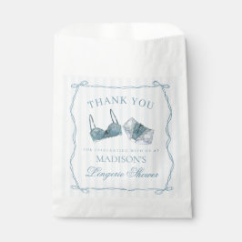 Sacolinha Roupa Íntima Azul para Banho de Noiva Sobremesa de