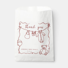 Sacolinha Roupas de bebê puxadas à mão obrigado