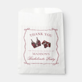 Sacolinha Roupas Íntimas Borgonha Festa de Despedida de Solt