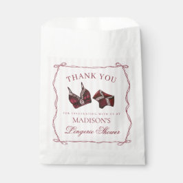 Sacolinha Roupas Íntimas Borgonha Sobremesa de Despedida de