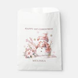 Sacolinha Rua Rosa Snowman Rapariga Bolsas de Natal
