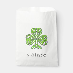 Sacolinha Rua Verde de Shamrock Celta Slainte. Dia de Patric