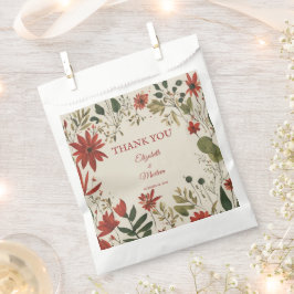 Sacolinha Russo Sage Green & Burgundy Red Floral outono