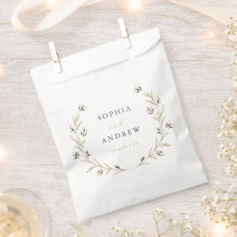 Sacolinha Rustic Boho Floral County obrigado de Casamento vo