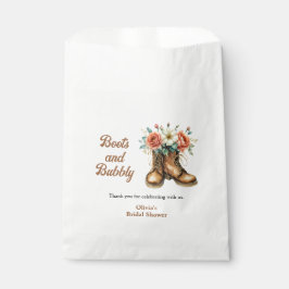 Sacolinha Rustic Boots and Bubbly Western Bridal Shower 