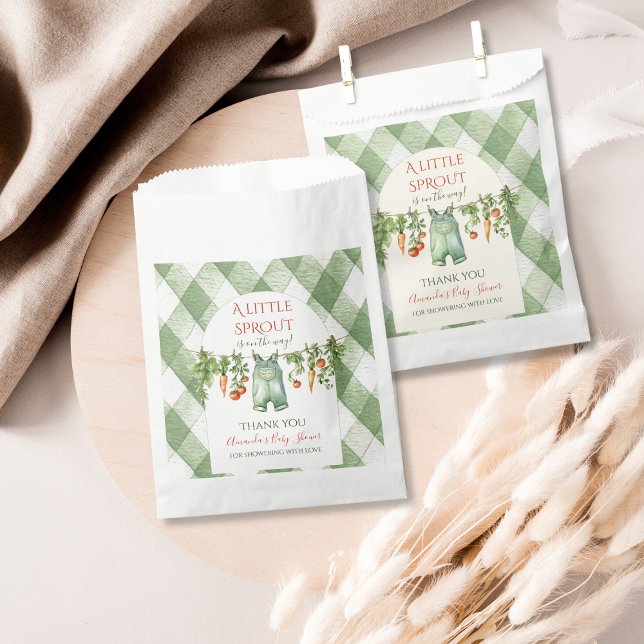 Sacolinha Rustic Gender Neutral Little Sprout Baby Shower (Criador carregado)