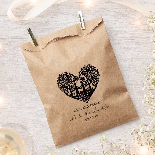 Sacolinha Rustic Hearding Favor Bag (Cortado)