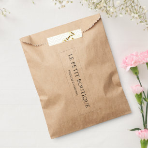 Sacolinha Rustic Kraft Business Name Boutique Professional