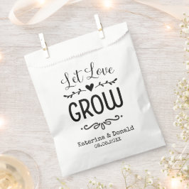 Sacolinha Rustic Let Love Cultivar Seed Casamento Favor Bag