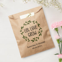 Rustic Let Love Cultivar Seed Casamento Favor Bag