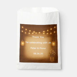 Sacolinha Rustic Mason Jar Wedding Favor Bag