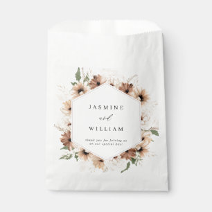 Sacolinha Rustic Neutral Boho Floral Casamento Favorito Bag