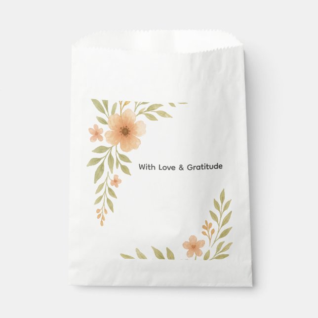 Sacolinha Rustic Wildflower Weding Favor Bag (Frente)