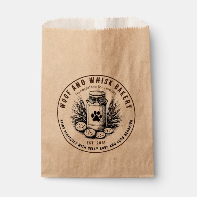 Sacolinha Rústico Artisan Bakery Biscoito de doggy (Frente)