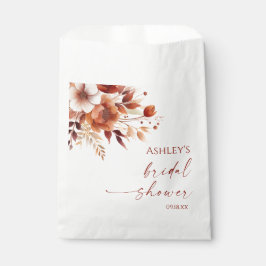 Sacolinha Rusty Burgundy Chá de panela Floral Brown