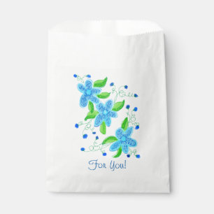 Sacolinha Saca de Papel Floral Divertida Segura para Aliment