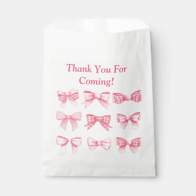 Sacolinha Saca de Presente de Aniversário com Laço Rosa Past (Frente)