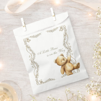Sacolinha Sacas de Favor para Chá de Bebê Urso Teddy Elegant