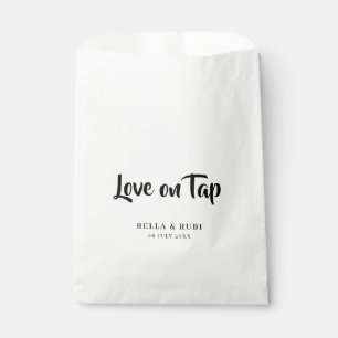 Sacolinha Sache de Chá de Favor de Casamento Minimal Let Lov