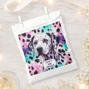 Sacolinha Saco de Aniversário Rosa Roxo Turquesa para Cão Da