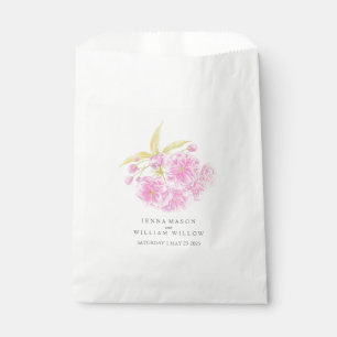 Sacolinha Saco de casamento cor d'água cor rosa primavera