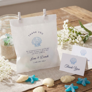 Sacolinha Saco de Favor Azul de Agradecimento de Casamento n