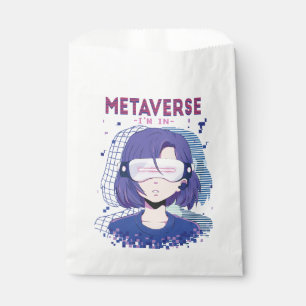 Sacolinha Saco de Favor Bolsa de Anime garota óculos de real