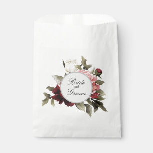 Sacolinha Saco de Favor Bouquet de Peônia Burgundy & Blush
