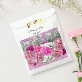 Sacolinha Saco de Favor Bouquet de Rosas Falso com Brilho Ro