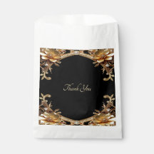 Saco de Favor com Moldura de Ouro Elegante