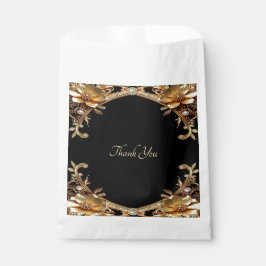 Sacolinha Saco de Favor com Moldura de Ouro Elegante