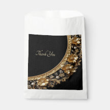 Saco de Favor com Moldura Dourada Ornamentada