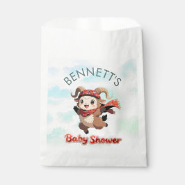 Sacolinha Saco de Favor Cute Ram Winter Baby Shower