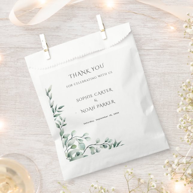 Sacolinha Saco de Favor de Casamento Clássico Estético Moder (Cortado)
