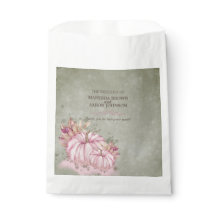 Saco de Favor de Casamento de Abóbora Rosa - Colhe