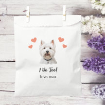Saco de Favor de Casamento de Petisco para Cachorr
