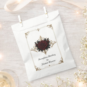 Sacolinha Saco de Favor de Casamento Elegante Dark Gothic