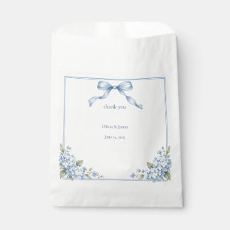 Sacolinha Saco de Favor de Casamento Hortênsia Azul Empoeira