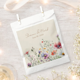 Sacolinha Saco de Favor de Casamento Jardim de Flores Silves