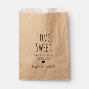 Sacolinha Saco de Favor de Casamento O Amor é Doce
