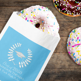 Sacolinha Saco de Favor de Doces de Formatura Azul Clássico