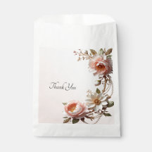 Saco de Favor de Flores Cor-de-Rosa e Brancas Deco