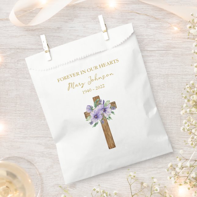 Sacolinha Saco de Favor de Funeral de Pansy Cross (Cortado)