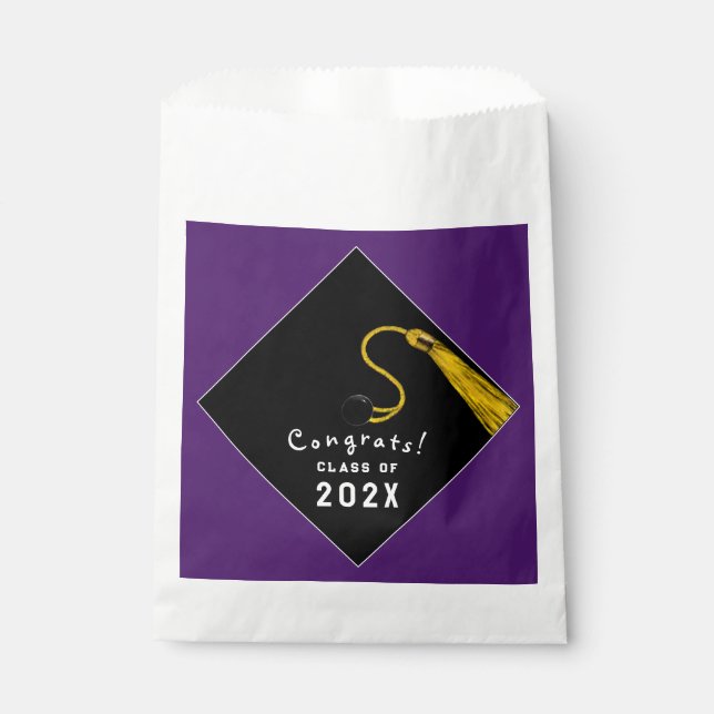 Sacolinha Saco de Favor de Graduação Roxo (Frente)